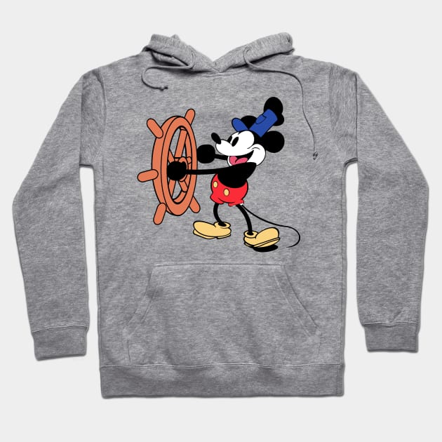 Steamboat Willie - Classic Cartoon Hoodie by kareemik